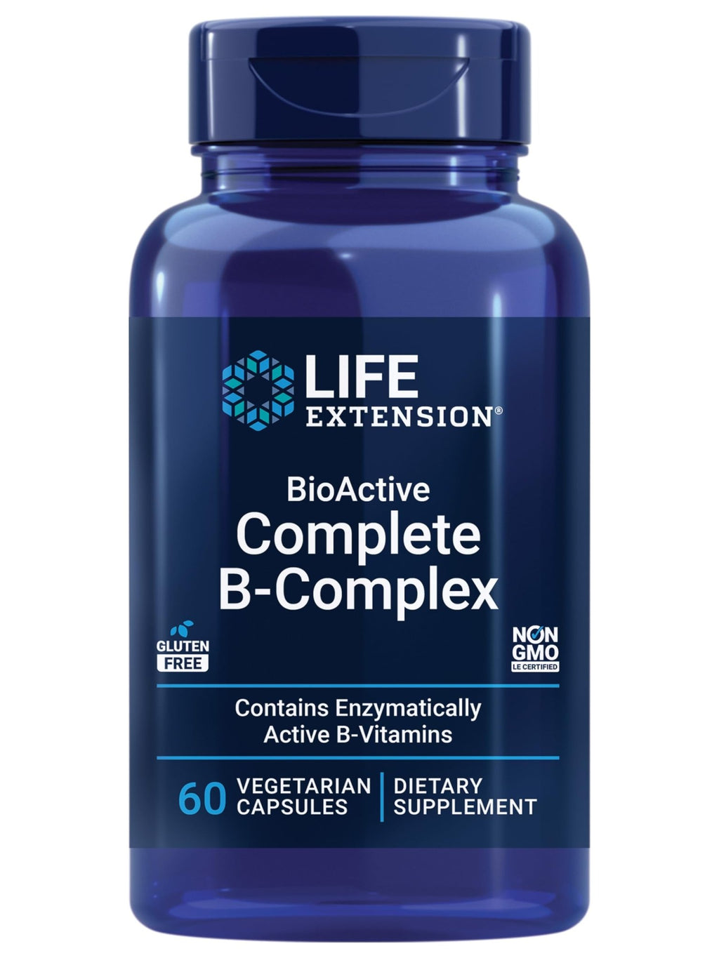 Life Extension BioActive Complete B-Complex, Heart, Nerve Support, Healthy Energy, Metabolism, Complete B Complex, 60 Vegetarian Capsules - FENGGESTORE20