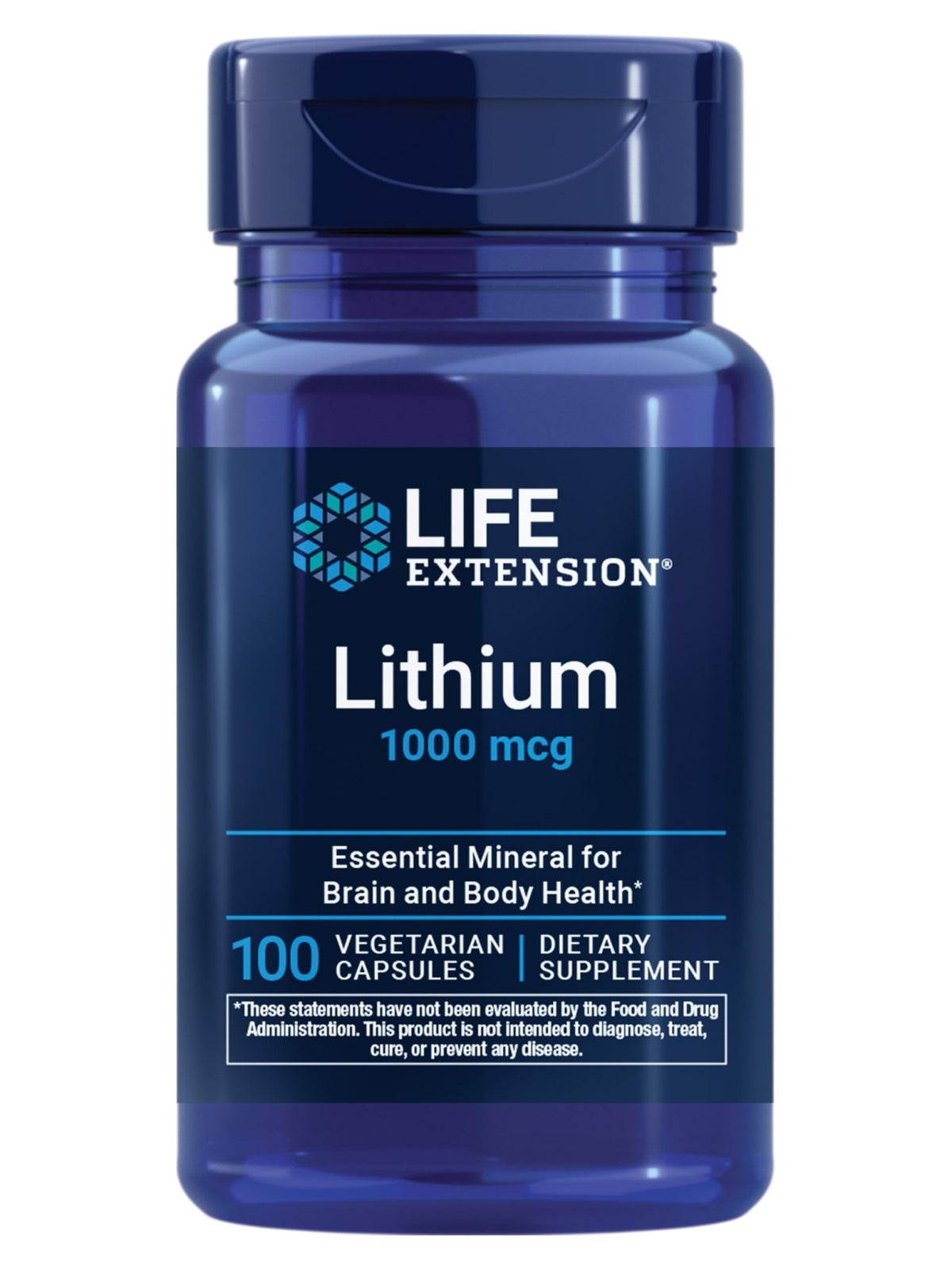 Life Extension Lithium, 1000 mcg – Lithium Orotate – Helps Maintain Cognitive Function & Memory – Low-Dose Formula – Non-GMO, Gluten-Free, - FENGGESTORE20