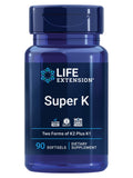 Life Extension Super K, Vitamin K Supplement, 2000 Mcg Vitamin K and 1180 Mcg Vitamin K2, Heart Health, Once-Daily, 90 Softgels - FENGGESTORE20
