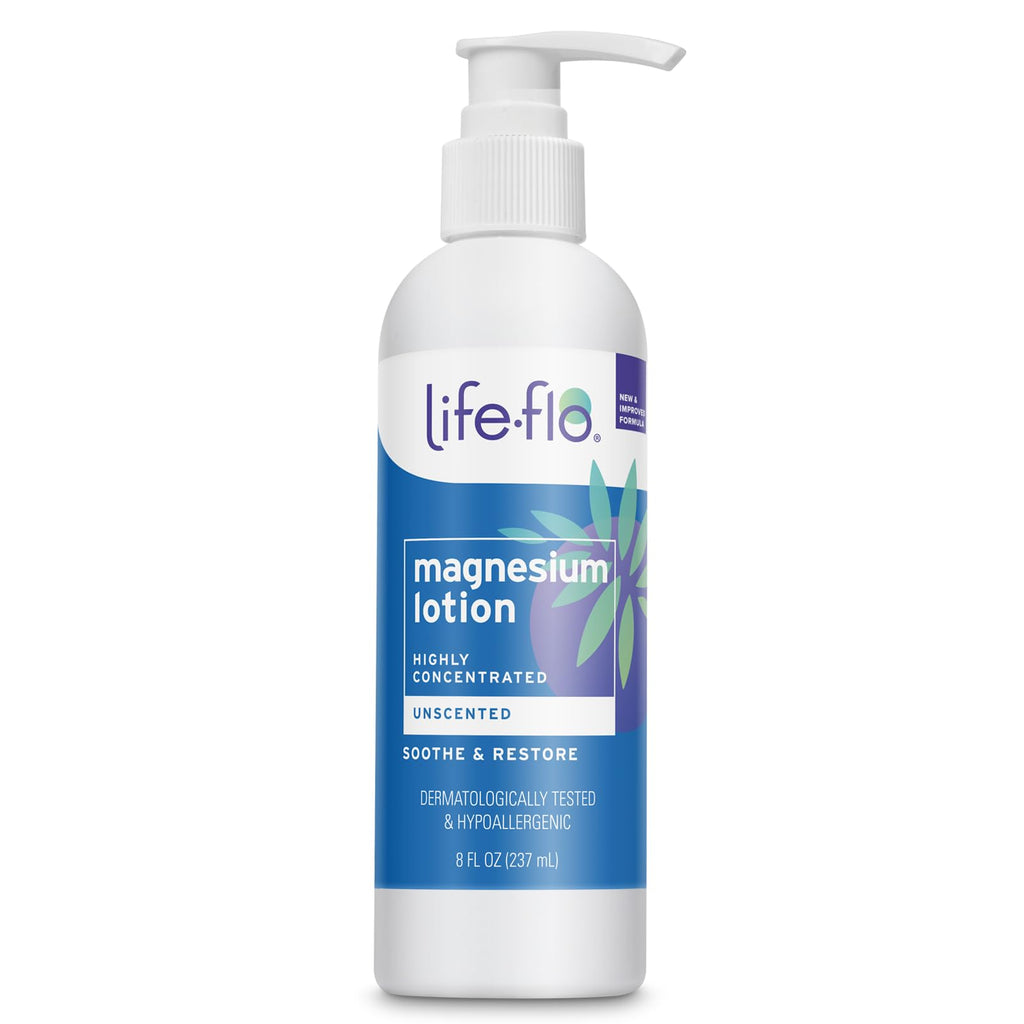 LIFE-FLO Unscented Magnesium Lotion - Highly Concentrated Magnesium Lotion for Kids and Adults - Soothes Overworked Muscles - FENGGESTORE20