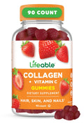 Lifeable Collagen Peptides Gummies | 100mg with Vitamin C | Great Tasting Collagen Supplements | Vegetarian Hair Skin and Nails Gummies | Collagen Gummies for Adults, Men, Women | 90 Gummies - FENGGESTORE20