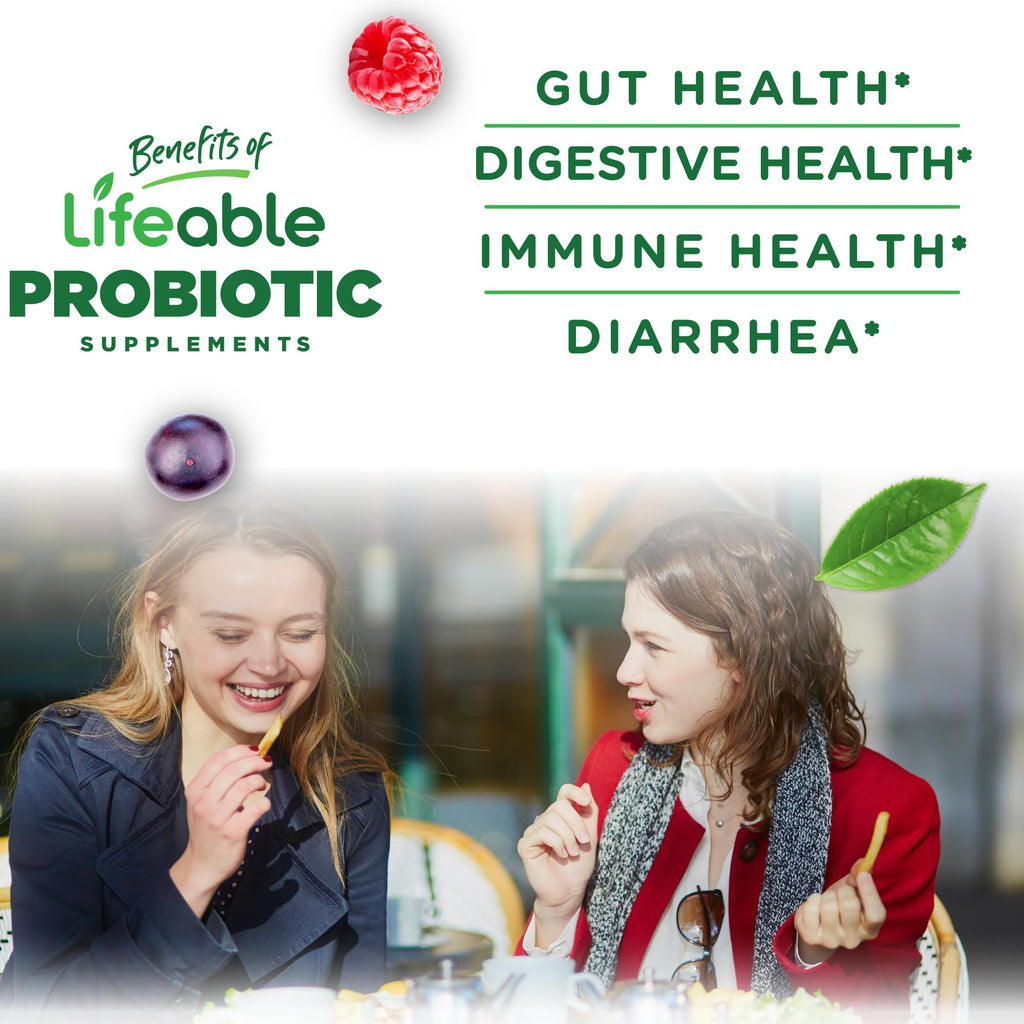 Lifeable Probiotics Gummies | 2 Billion CFU | Great Tasting Probiotic Gummies for Women | Probiotic Gummy for Gut Health and Immune Support - FENGGESTORE20