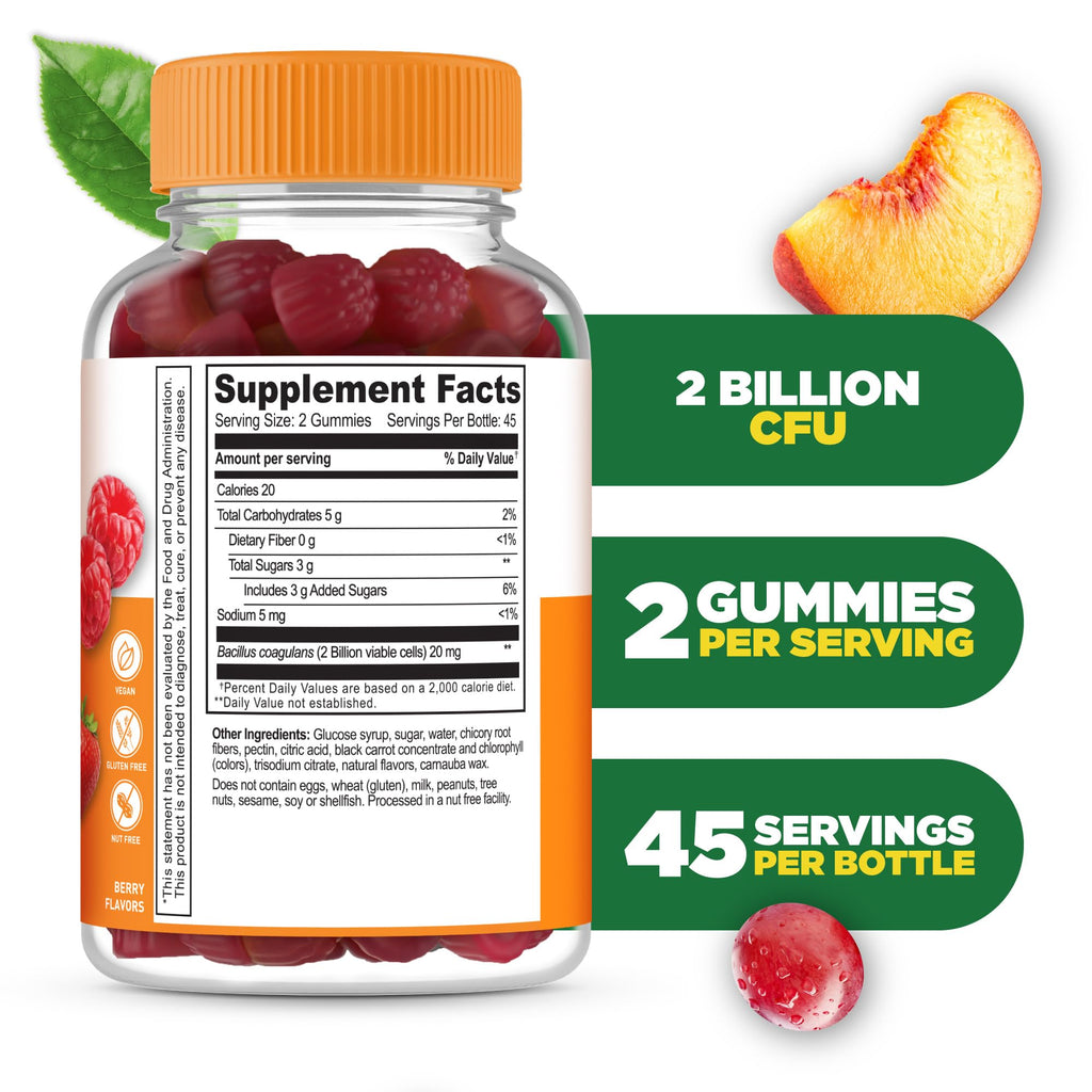 Lifeable Probiotics Gummies | 2 Billion CFU | Great Tasting Probiotic Gummies for Women | Probiotic Gummy for Gut Health and Immune Support - FENGGESTORE20