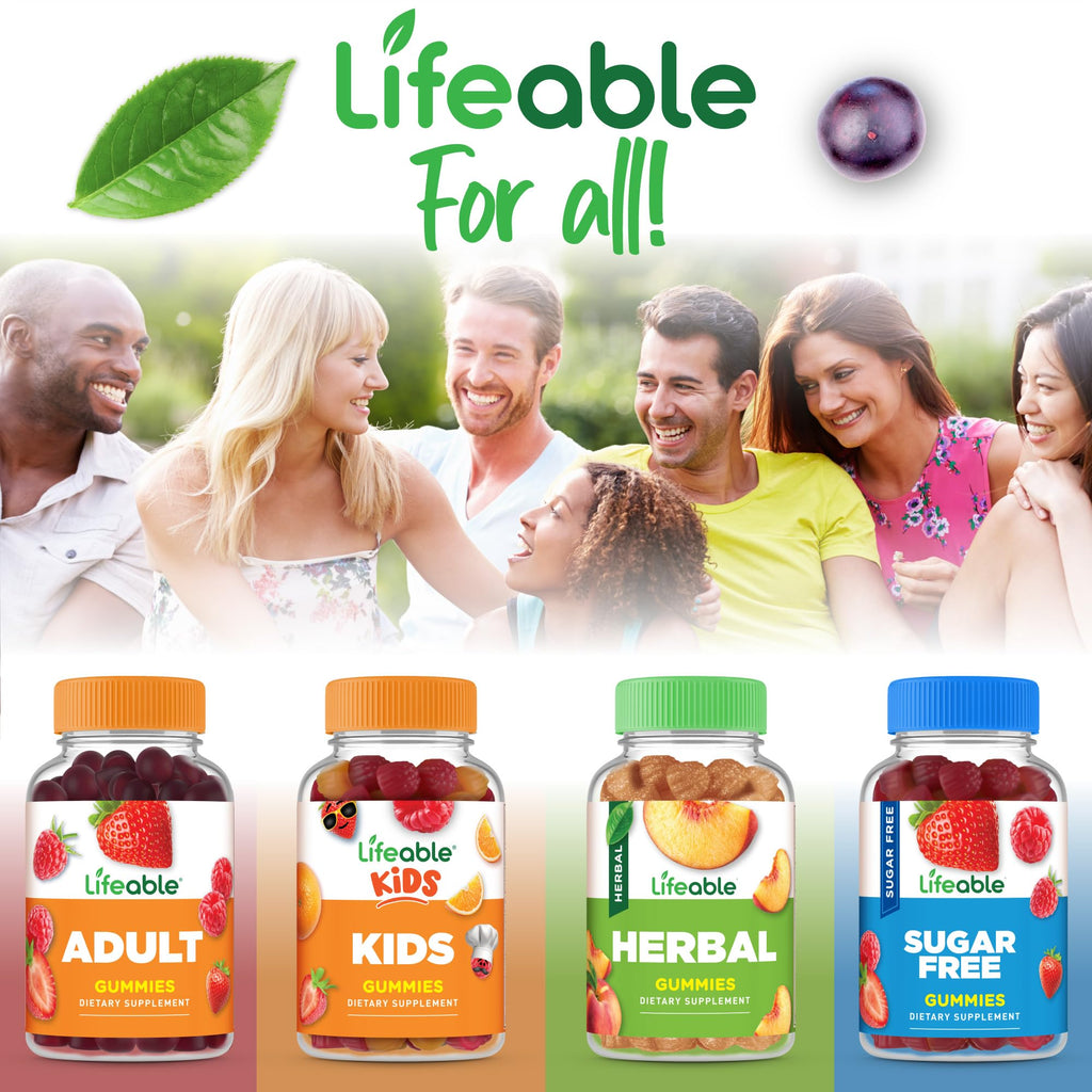 Lifeable Sugar Free Fiber Gummies for Adults | 4g | Great Tasting Fiber Supplement Gummies | Keto Friendly, Gluten Free, Vegan, Non GMO Prebiotic Fiber | for Digestive Health | 90 Gummies - FENGGESTORE20