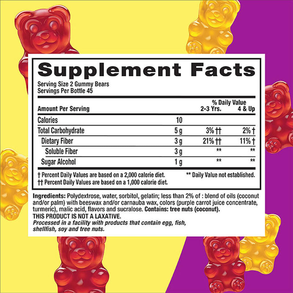 L’il Critters Fiber Daily Gummy Supplement for Kids, for Digestive Support, Berry and Lemon Flavors, 90 Gummies - FENGGESTORE20