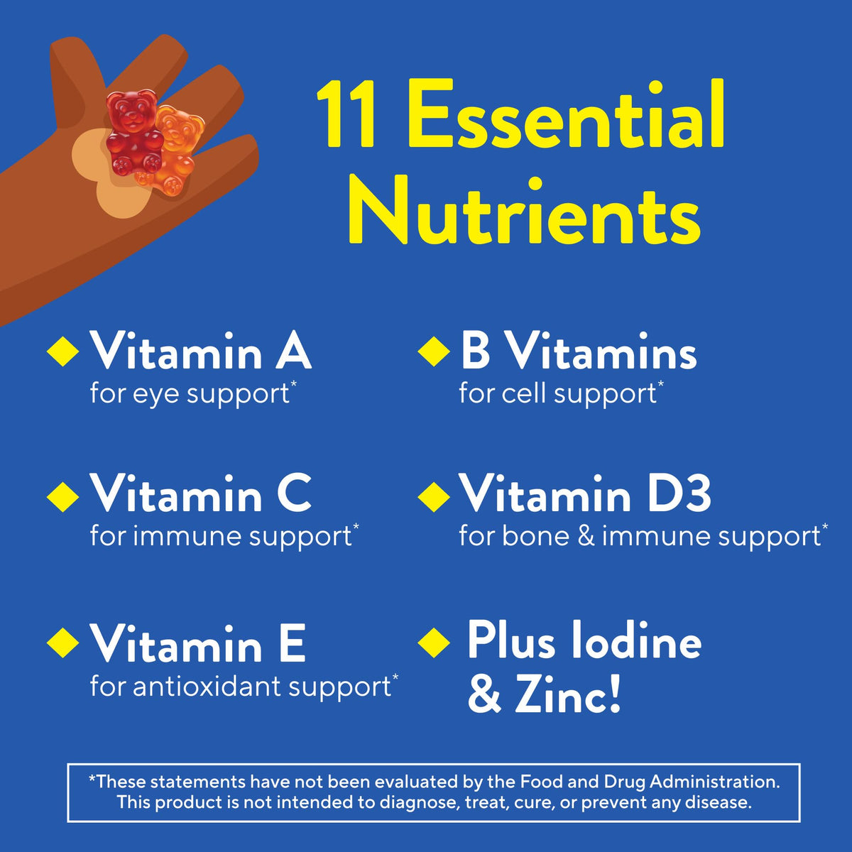 L'il Critters Gummy Vites Daily Kids Multivitamins Assorted Fruit Flavors for Ages 2+ Toddlers & Kids, Gummy Vitamin with Vitamin C and D - FENGGESTORE20