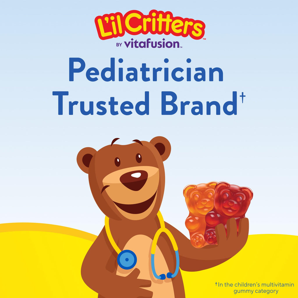 L'il Critters Gummy Vites Daily Kids Multivitamins Assorted Fruit Flavors for Ages 2+ Toddlers & Kids, Gummy Vitamin with Vitamin C and D - FENGGESTORE20