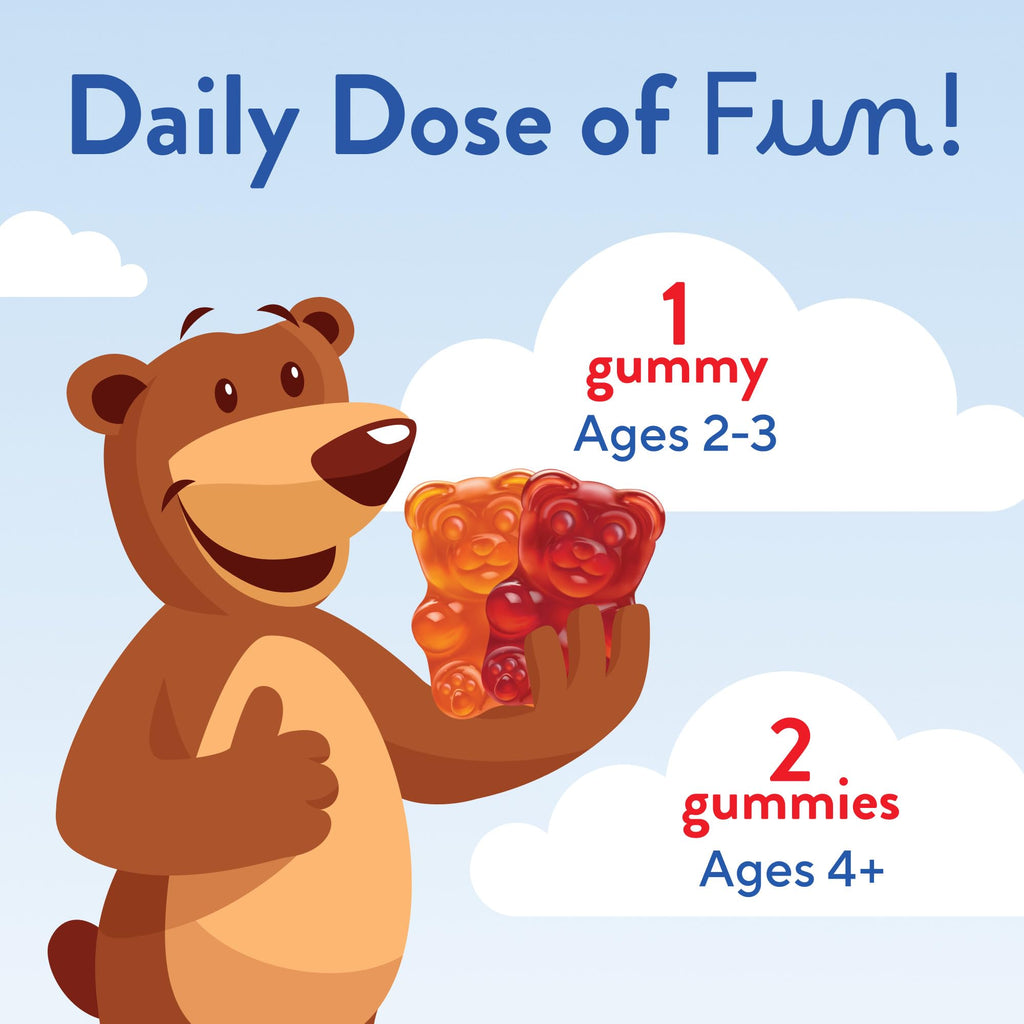 L'il Critters Gummy Vites Daily Kids Multivitamins Assorted Fruit Flavors for Ages 2+ Toddlers & Kids, Gummy Vitamin with Vitamin C and D - FENGGESTORE20