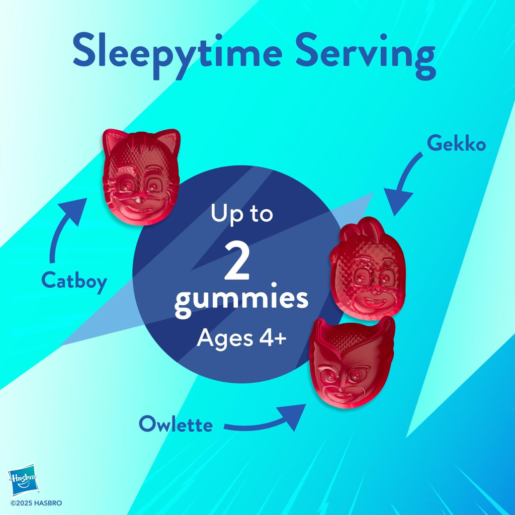L'il Critters PJ Masks Melatonin Gummy Supplements, 60 Gummies - FENGGESTORE20