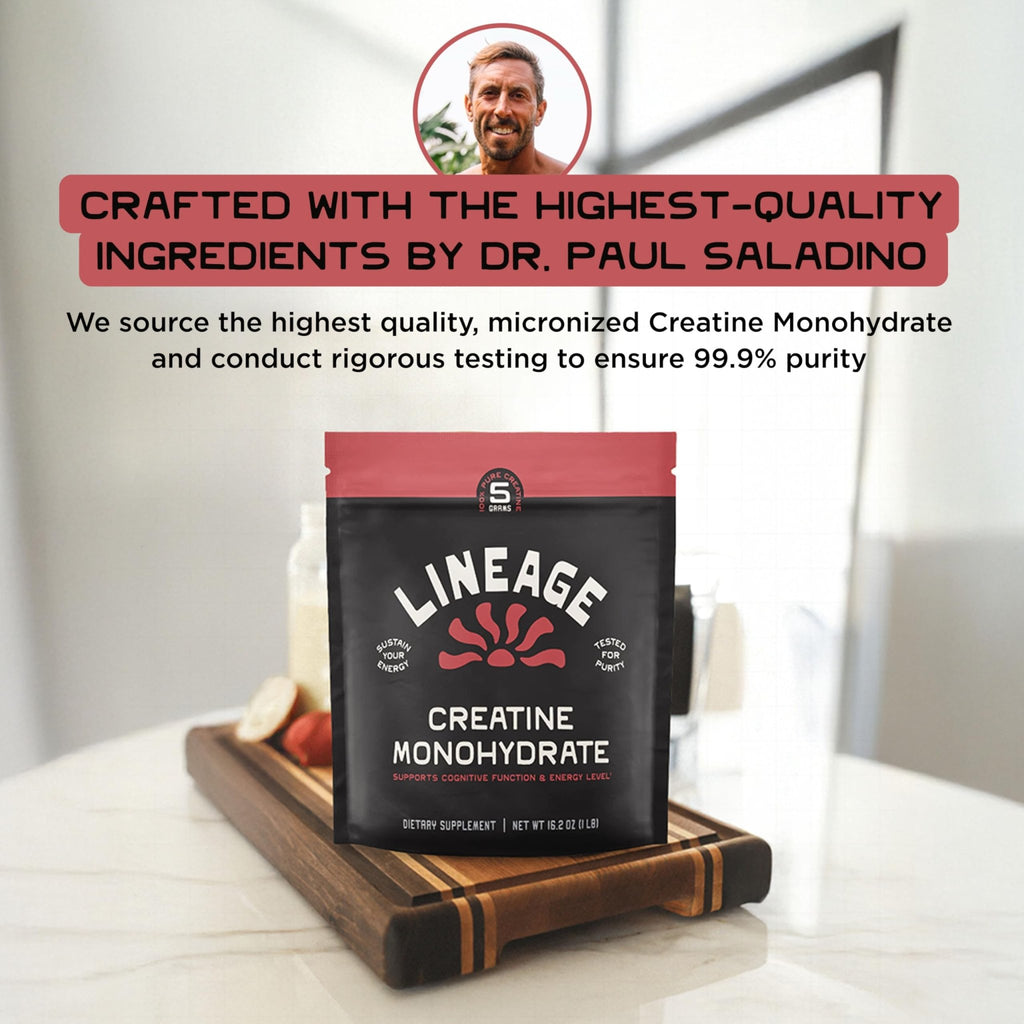 Lineage Provisions Micronized Creatine Monohydrate with Sea Salt - Micronized Creatine Powder for Training & Performance - FENGGESTORE20