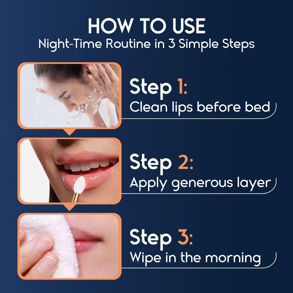 Lip Mask Overnight with Hyaluronic Acid & Collagen, Lip Sleeping Mask for Dry Cracked Lips - FENGGESTORE20