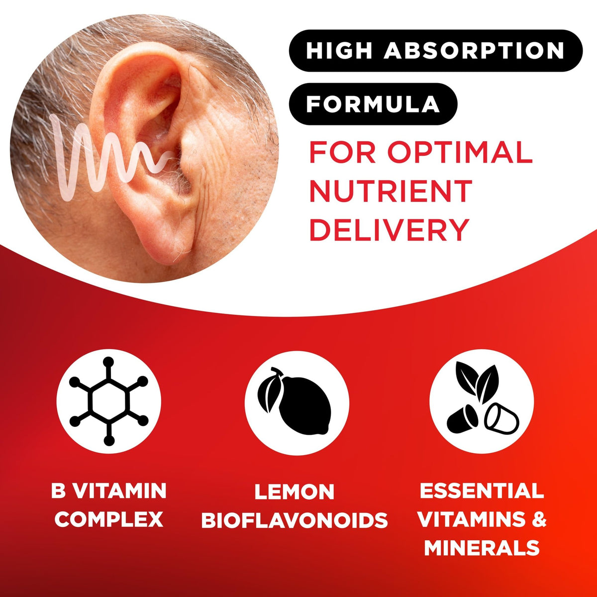 Lipo Flavonoid Ear Ringing - Doctor-Recommended for Ringing Ears – Clinically Proven Lemon Bioflavonoid Complex with Vitamins C, B1, B2, B6, B12, - FENGGESTORE20