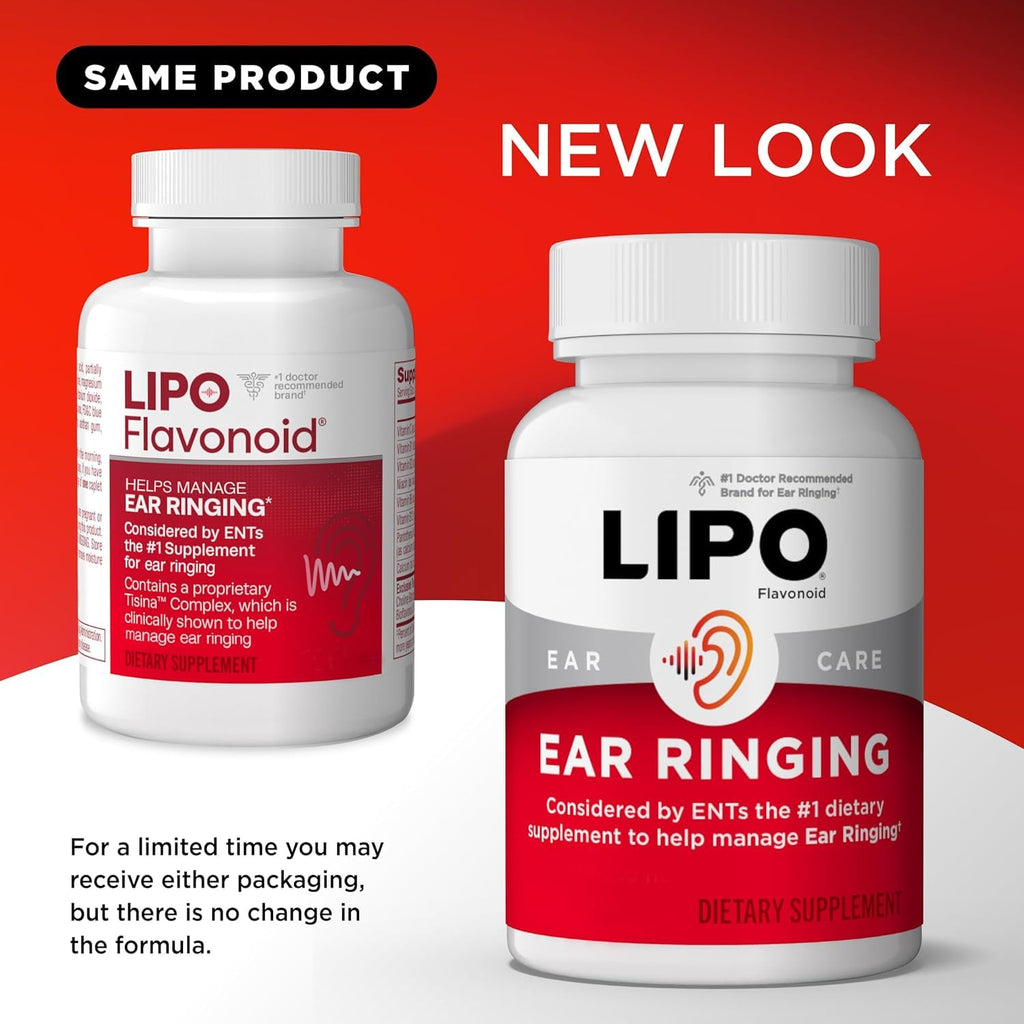Lipo-Flavonoid Ear Ringing - Doctor-Recommended for Ringing Ears - Clinically Proven Lemon Bioflavonoid Complex with Vitamins C, B1, B2, B6, B12 - FENGGESTORE20