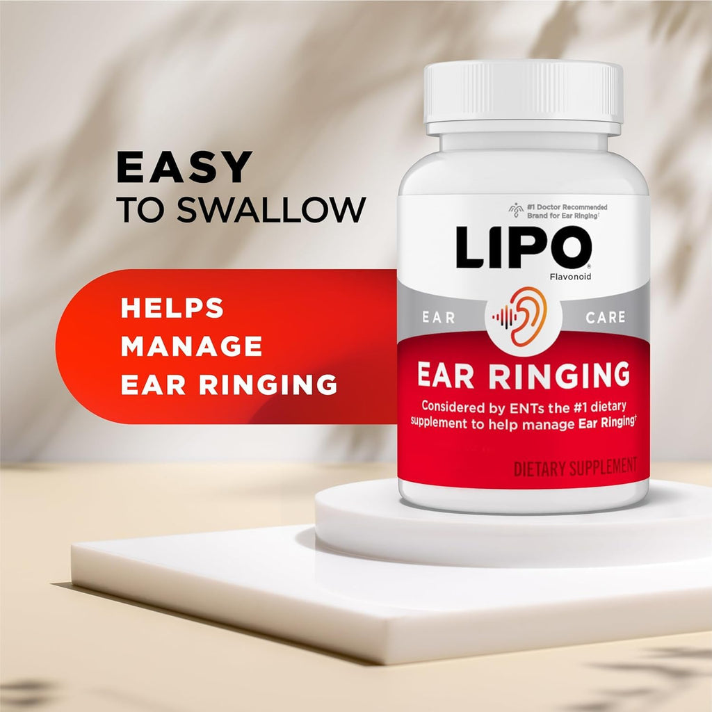 Lipo-Flavonoid Ear Ringing - Doctor-Recommended for Ringing Ears - Clinically Proven Lemon Bioflavonoid Complex with Vitamins C, B1, B2, B6, B12 - FENGGESTORE20