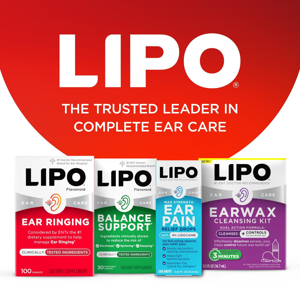 Lipo Flavonoid Ear Ringing - Doctor-Recommended for Ringing Ears – Clinically Proven Lemon Bioflavonoid Complex with Vitamins C, B1, B2, B6, B12, - FENGGESTORE20