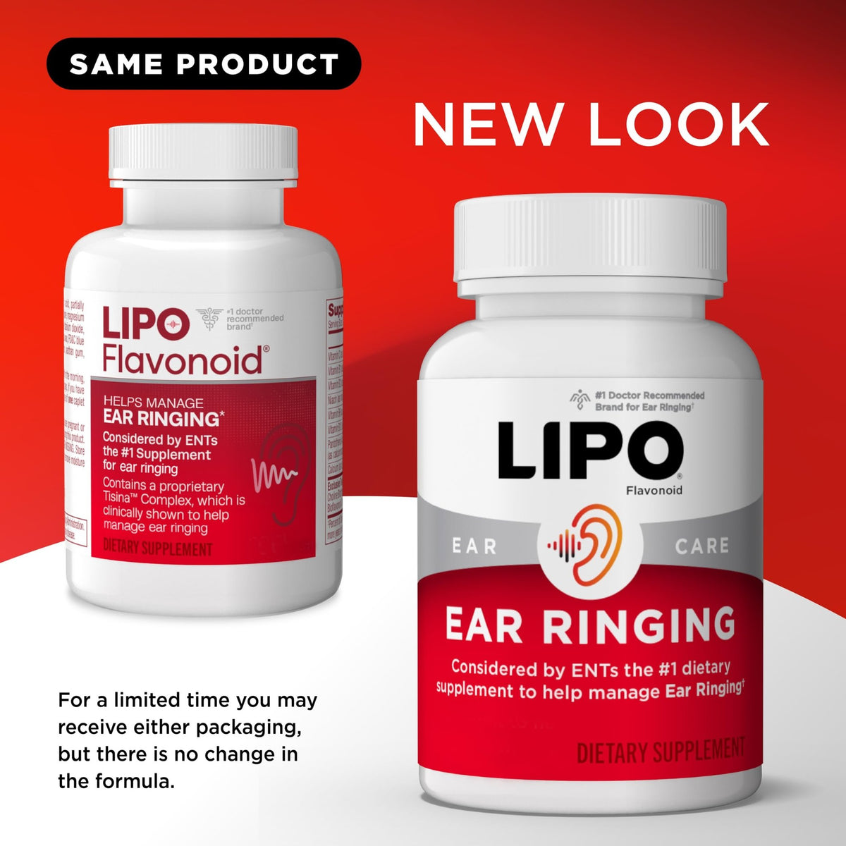 Lipo Flavonoid Ear Ringing - Doctor-Recommended for Ringing Ears – Clinically Proven Lemon Bioflavonoid Complex with Vitamins C, B1, B2, B6, B12, - FENGGESTORE20