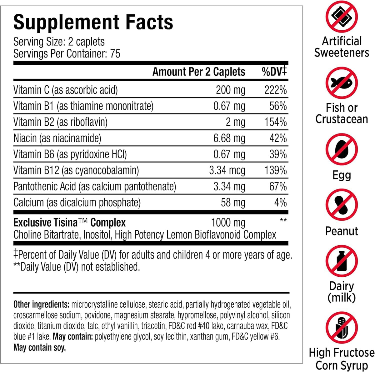 Lipo-Flavonoid Ear Ringing - Doctor-Recommended for Ringing Ears - Clinically Proven Lemon Bioflavonoid Complex with Vitamins C, B1, B2, B6, B12 - FENGGESTORE20