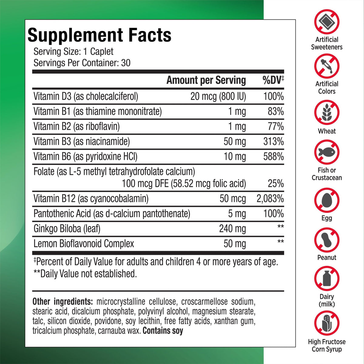 Lipo-Flavonoid for Vertigo & Dizziness Relief, Clinically Tested Formula with Ginkgo Biloba, Vitamin D, & Vitamin B Complex - FENGGESTORE20