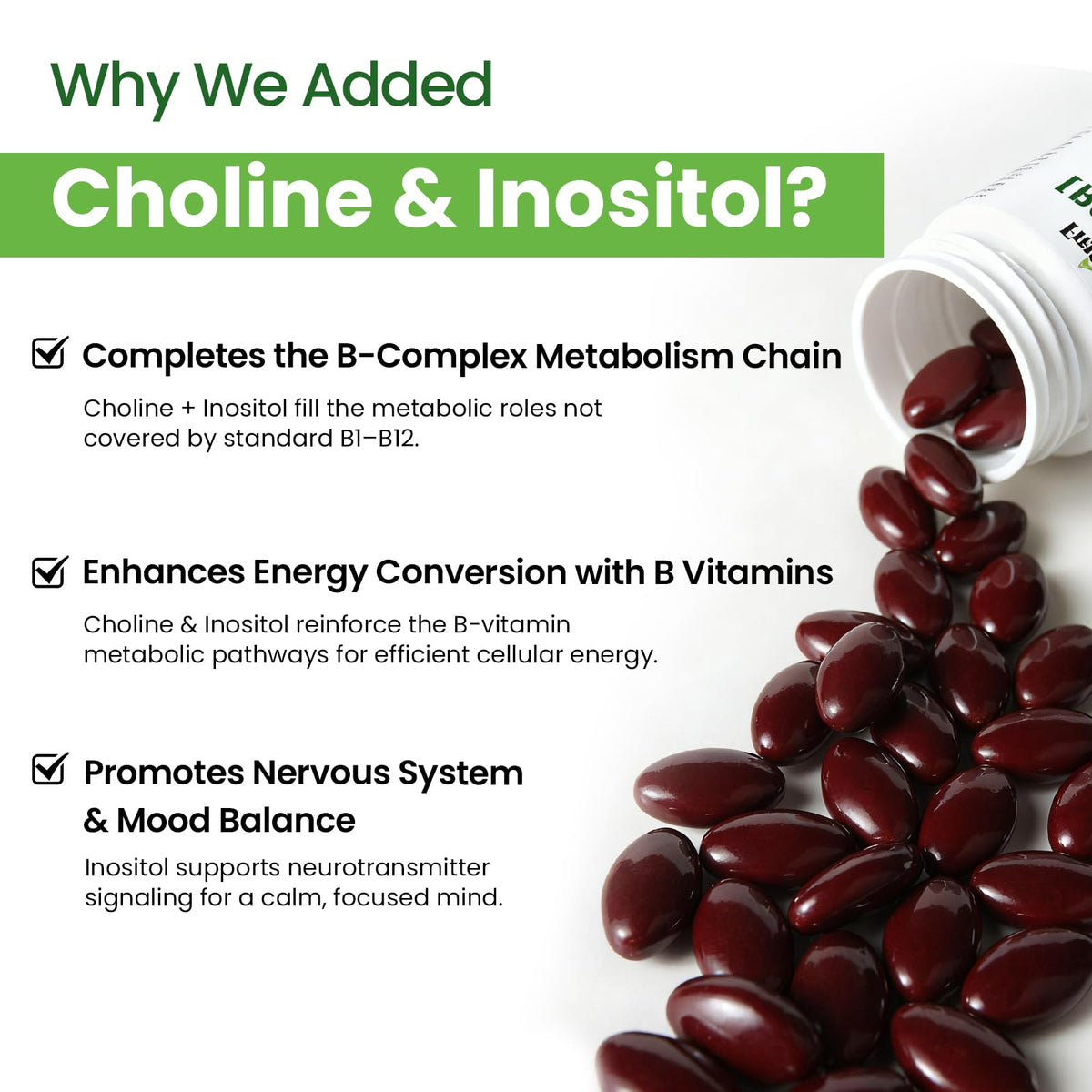 Liposomal B Complex for High Absorption Methylated B12,L-Methyfolate(5-MTHF ),Full Active B Vitamins with Choline Inositol-Energy, Metabolism,Brain & Heart Support - FENGGESTORE20