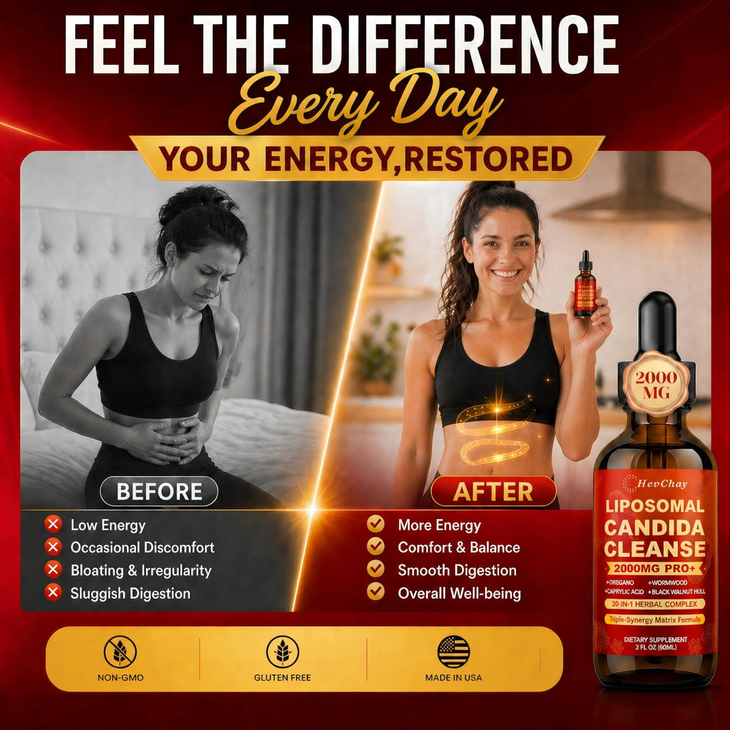 Liposomal Candida Cleanse Drops 2000mg - 20-in-1 Candida Detox for Women & Men with Caprylic Acid, Oregano, Black Walnut & Wormwood – Yeast Detox, Gut & Colon Support, - FENGGESTORE20