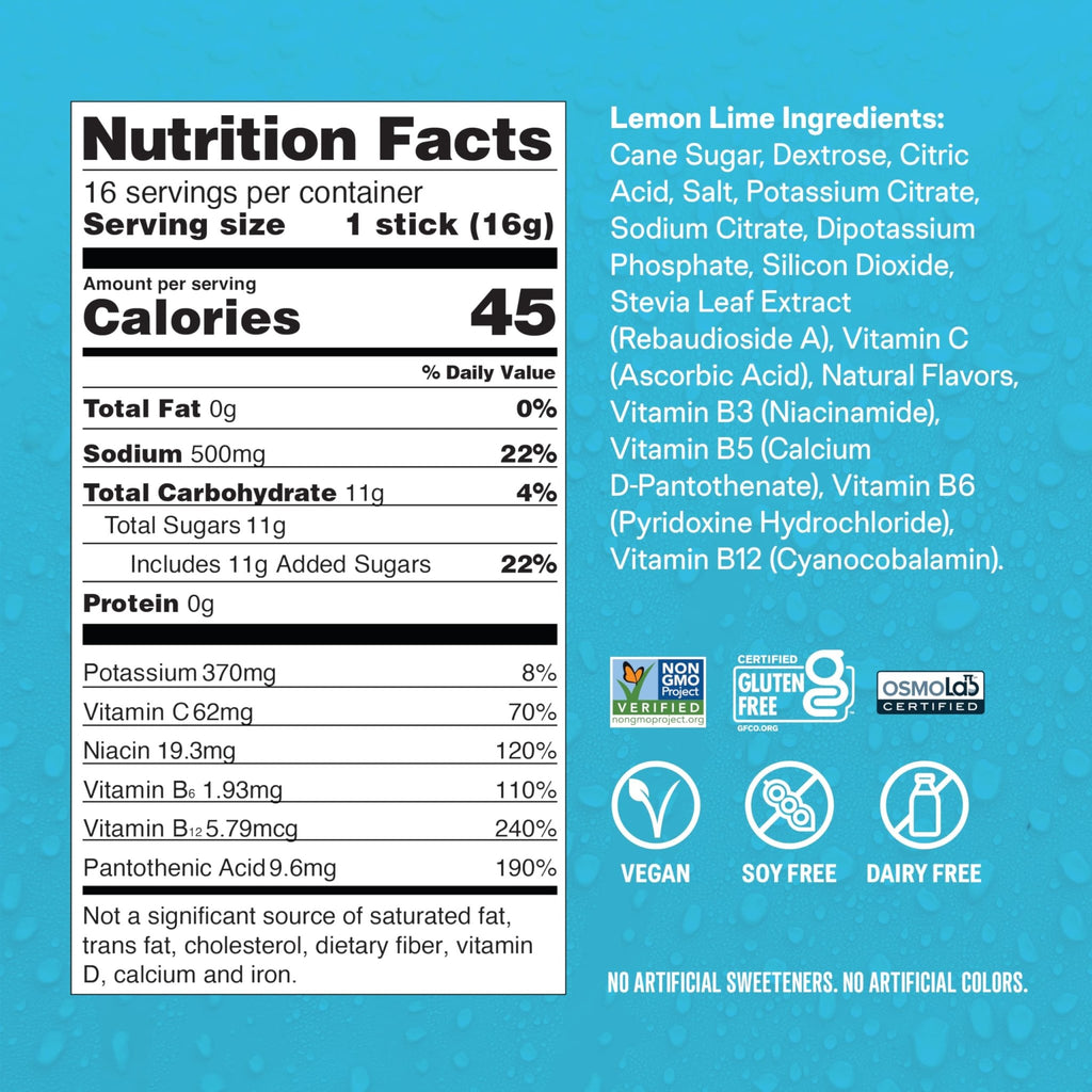 Liquid I.V.® Hydration Multiplier - Lemon Lime | Electrolyte Powder Drink Mix | 1 Pack (16 Servings) - FENGGESTORE20