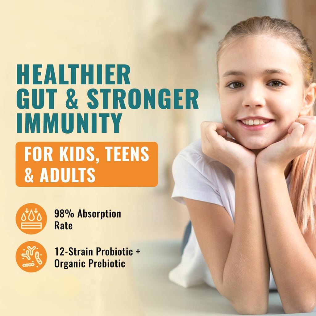 Liquid Probiotic for Women, Men, Kids, Toddler Probiotic: USDA Organic Probiotics, Vegan Probiotic Liquid & Alfalfa Blend + Acidophilus for Gut Health, - FENGGESTORE20
