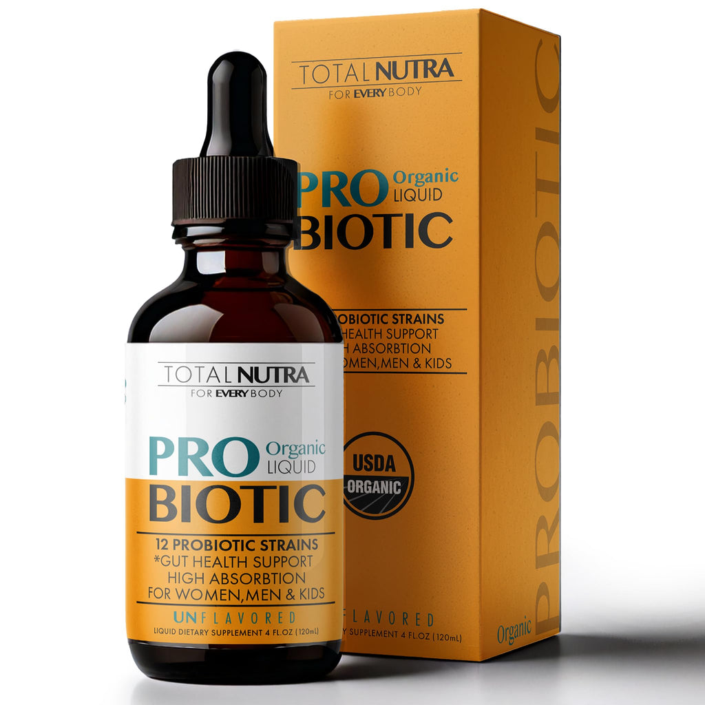 Liquid Probiotic for Women, Men, Kids, Toddler Probiotic: USDA Organic Probiotics, Vegan Probiotic Liquid & Alfalfa Blend + Acidophilus for Gut Health, - FENGGESTORE20
