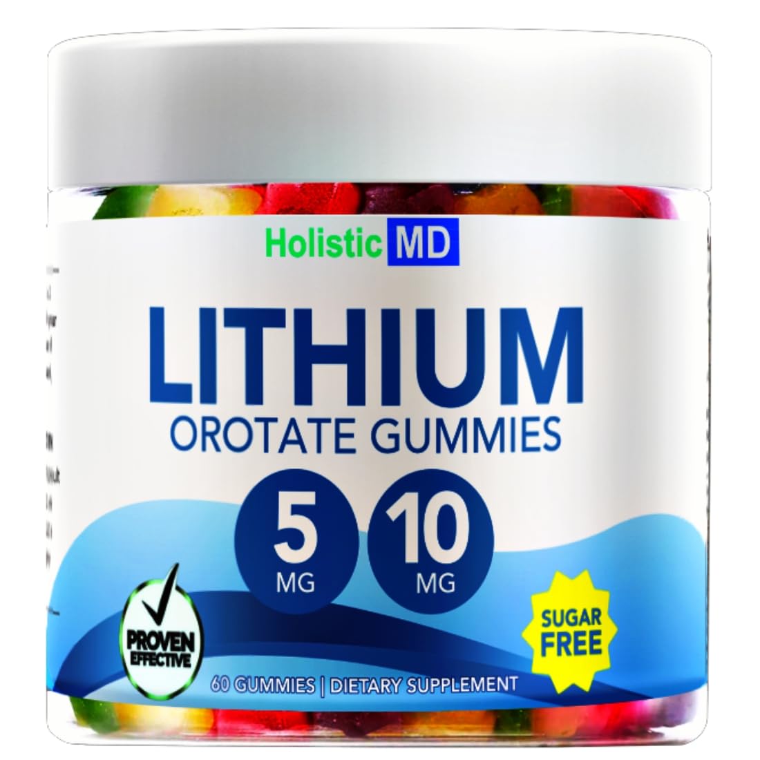 Lithium Orotate 5mg 10mg | for Men Women Kids | Lithium Orotate clinically Studied Chelated High Biovalable | 3 Flavors Sugar - FENGGESTORE20