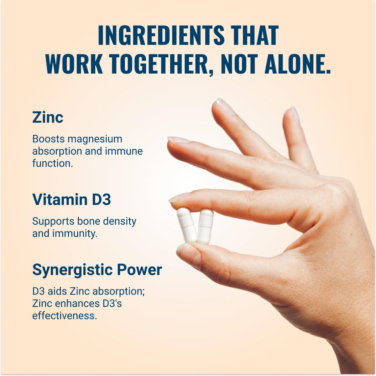 Live Conscious Magwell Magnesium Zinc & Vitamin D3 - Magnesium Glycinate, Malate, & Citrate - Triple Supplement for Women & Men - for Sleep, Bone, Heart, Immune Support - 120 Caps - FENGGESTORE20