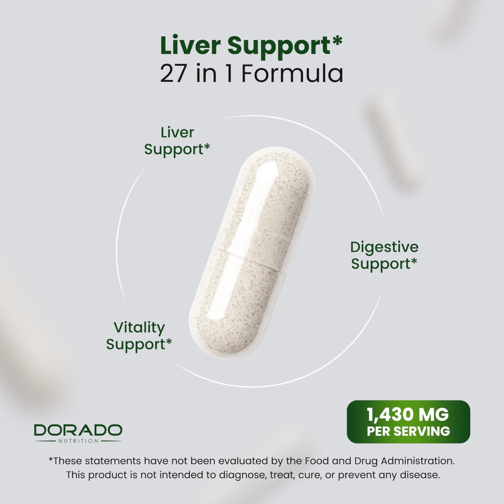 Liver Cleanse Detox & Repair (27 in 1 Formula - Milk Thistle, Dandelion Root, Turmeric, Artichoke Extract & More) - Detox Cleanse Supplement, - FENGGESTORE20