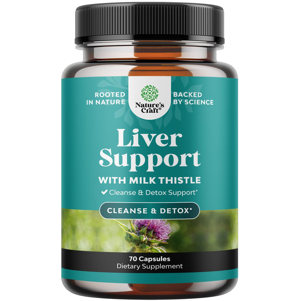 Liver Cleanse Detox & Repair - Milk Thistle Supplement for Digestion & Immune Health - Ginger Root, Choline & Dandelion Root - FENGGESTORE20