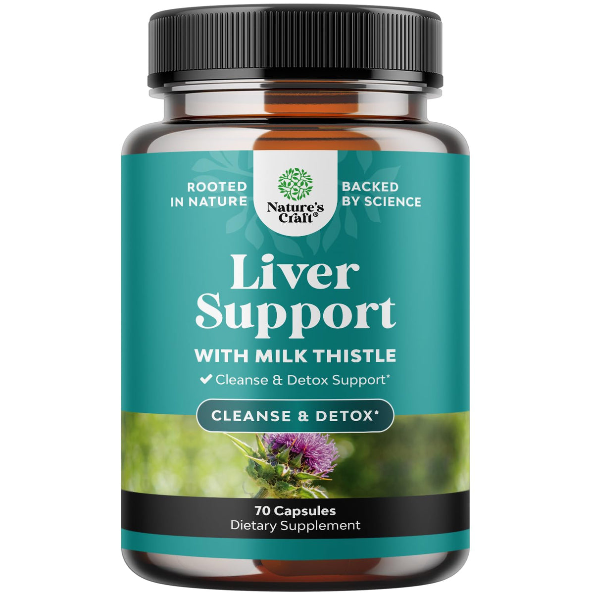 Liver Cleanse Detox & Repair - Milk Thistle Supplement for Digestion & Immune Health - Ginger Root, Choline & Dandelion Root - FENGGESTORE20