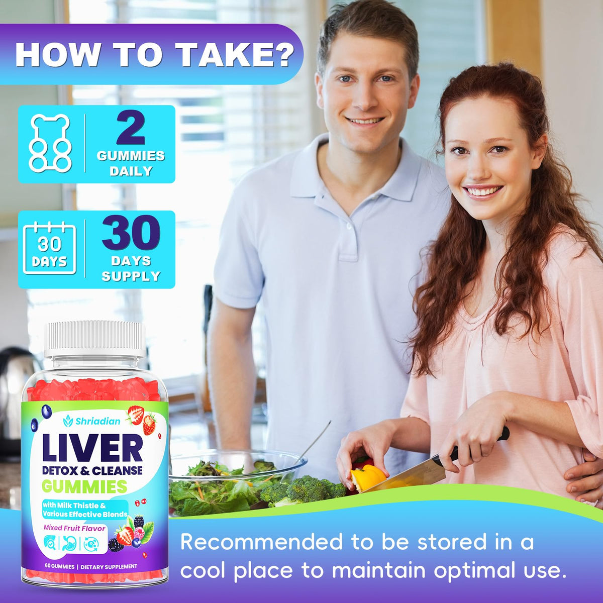 Liver Detox Cleanse & Repair Gummies - 2000mg Milk Thistle Liver Detox Gummies, 23-in-1 Herbal with Dandelion Root, Glutathione & Turmeric- Liver Support - FENGGESTORE20