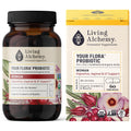 Living Alchemy Gut Health Supplements for Women - Your Flora Probiotics Women with Fermented Soybean, Cranberry Juice, Roselle, Prebiotics, Digestive Enzyme, & Probiotics - Vegan, Non-GMO, 60 Pcs - FENGGESTORE20