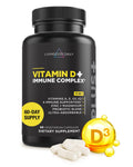 Livingood Daily Vitamin D3 K2 4000 IU Supplement, 9-in-1 Dietary Supplement for Immune Support - Made with Vitamins D, A, E, K2, Zinc, Magnesium & Probiotic Blend for Maximum Absorption - 60 Capsules - FENGGESTORE20