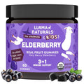 Llama Naturals Elderberry Gummies for Kids, Vegan, Organic Immune Support Supplement with Vitamin C and Zinc, Toddler Real Fruit Gummy Vitamins for Immunity - FENGGESTORE20