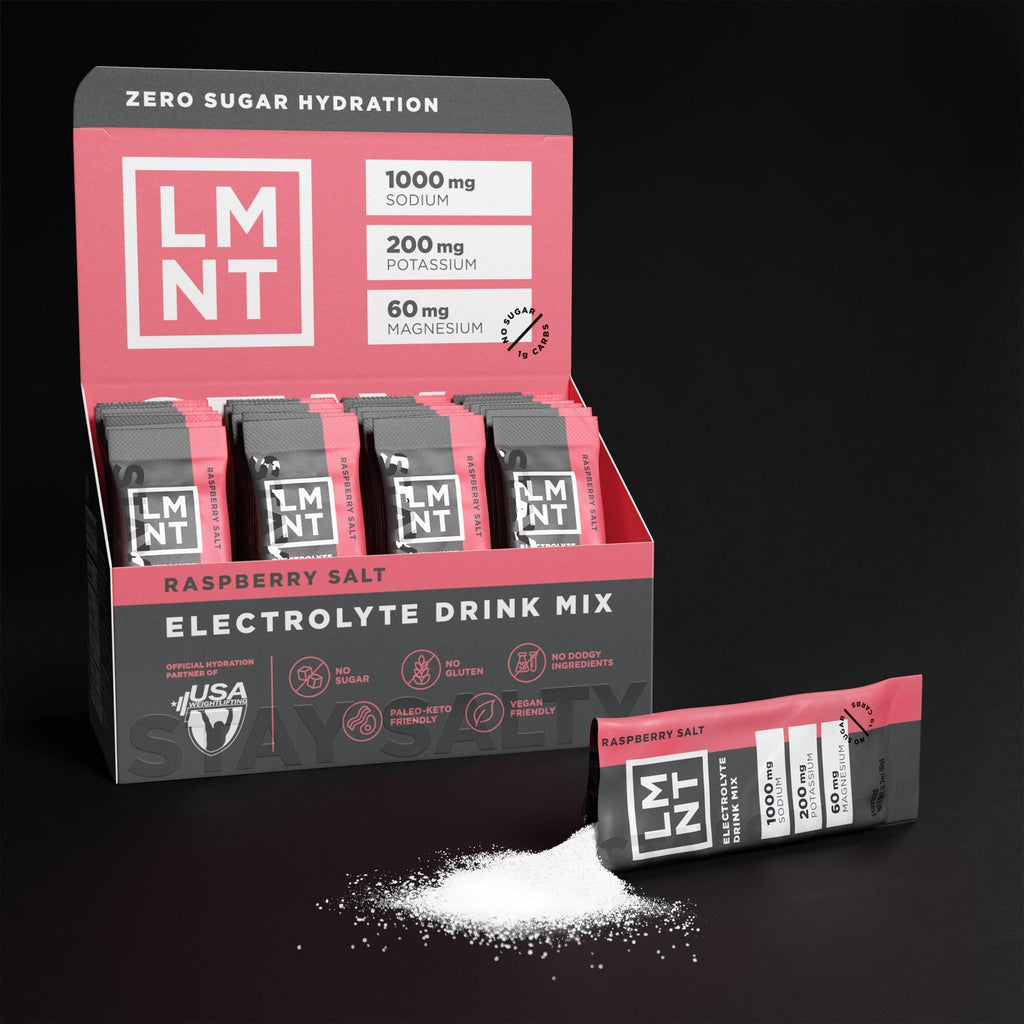 LMNT Zero Sugar Electrolytes - Raspberry Salt | Drink Mix | 30-Count - FENGGESTORE20