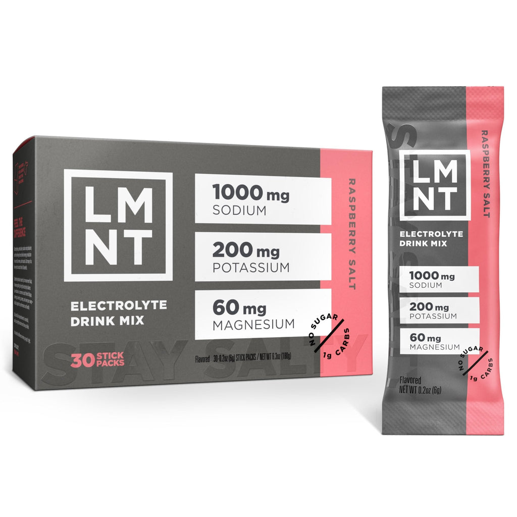 LMNT Zero Sugar Electrolytes - Raspberry Salt | Drink Mix | 30-Count - FENGGESTORE20