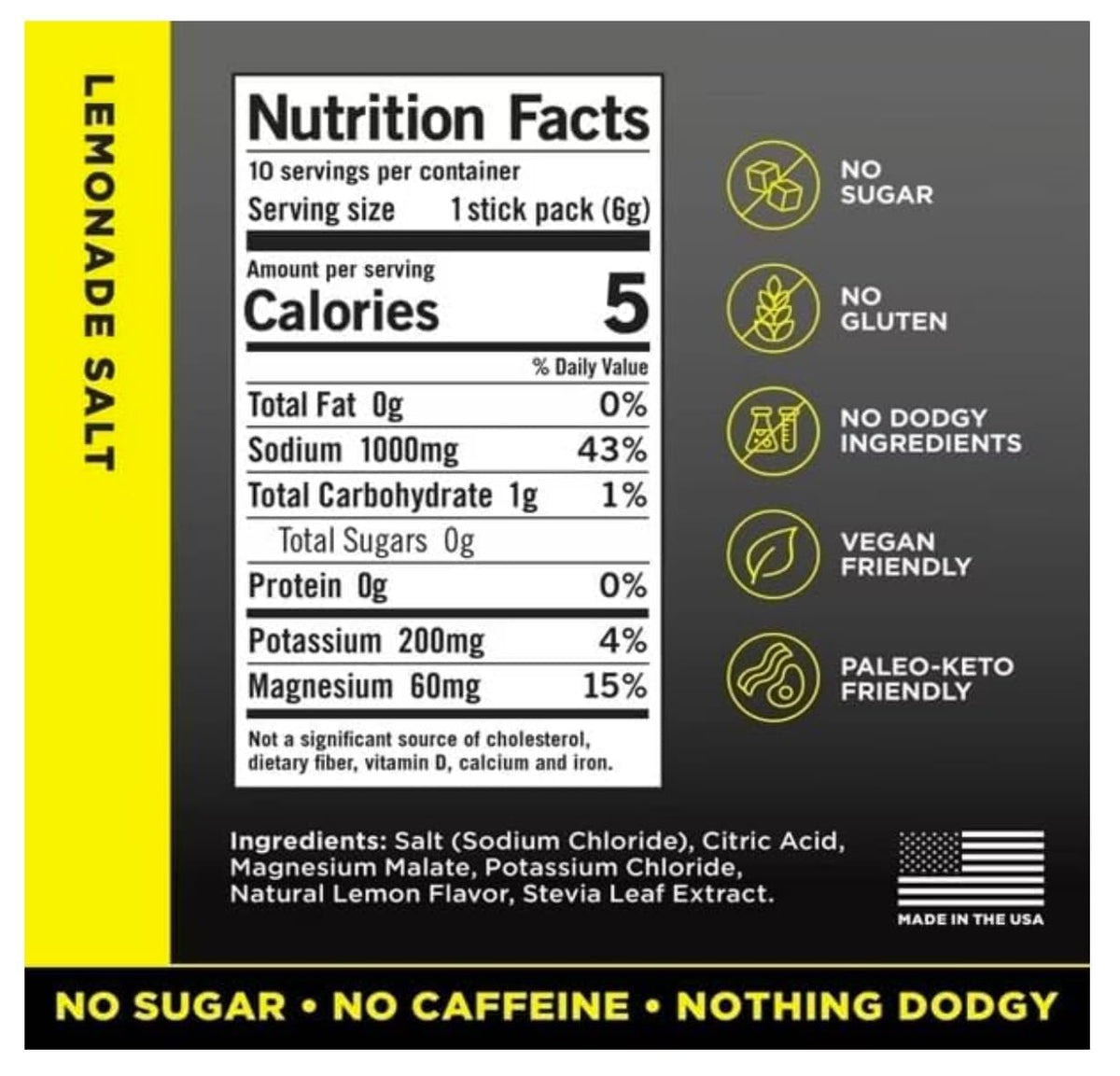 LMNTS Lemonade Zero-Sugar Electrolytes Drinks - 10ct/2.1oz - FENGGESTORE20
