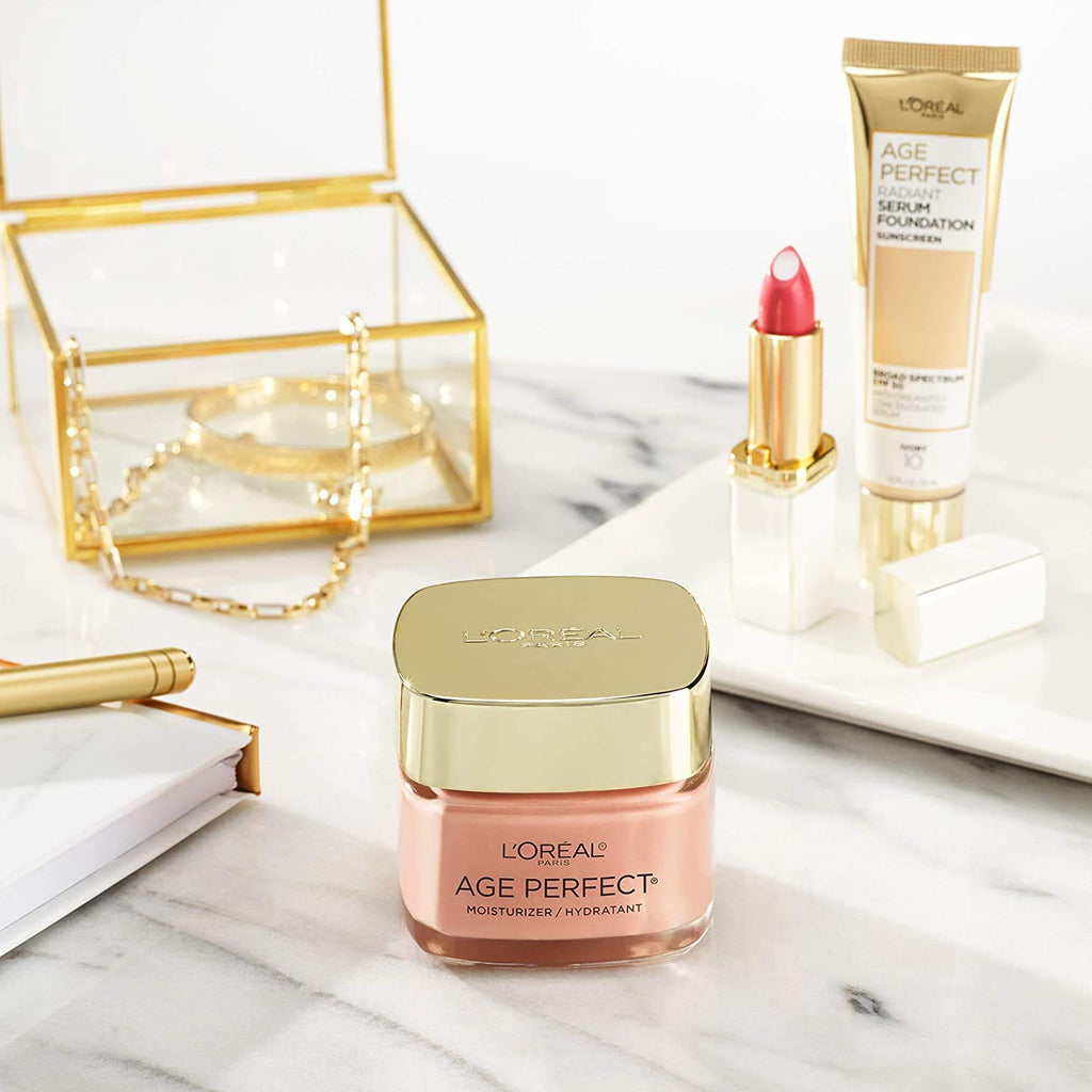 L'Oreal Paris Age Perfect Rosy Tone Anti-Sagging Face Moisturizer, Renew & Revive Healthy Tone, 1.7 oz (Packaging May Vary) - FENGGESTORE20