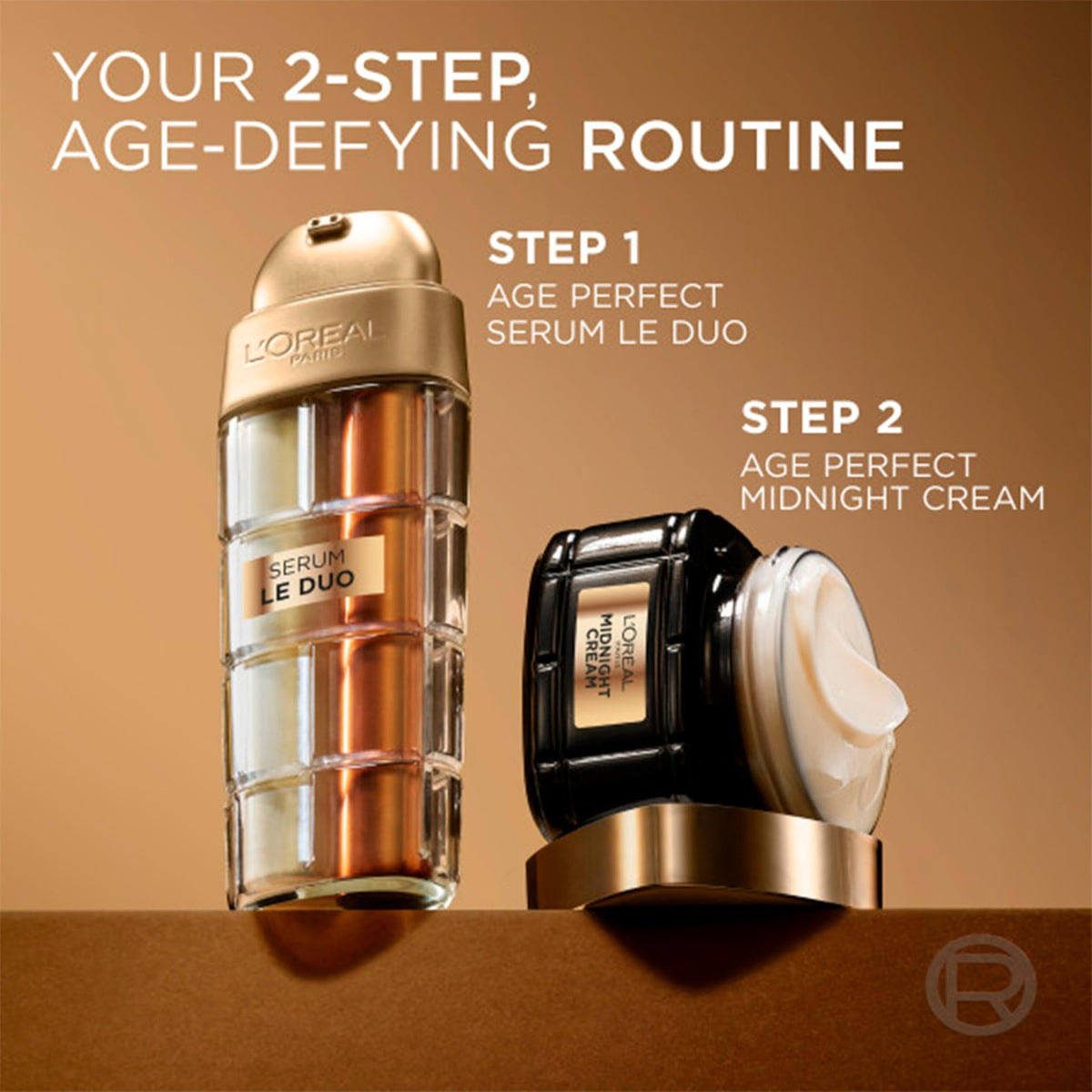 L'Oreal Paris Age Perfect Serum Le Duo, Brightening, Firming and Anti-Aging Serum for Face with Collagen Peptide - FENGGESTORE20
