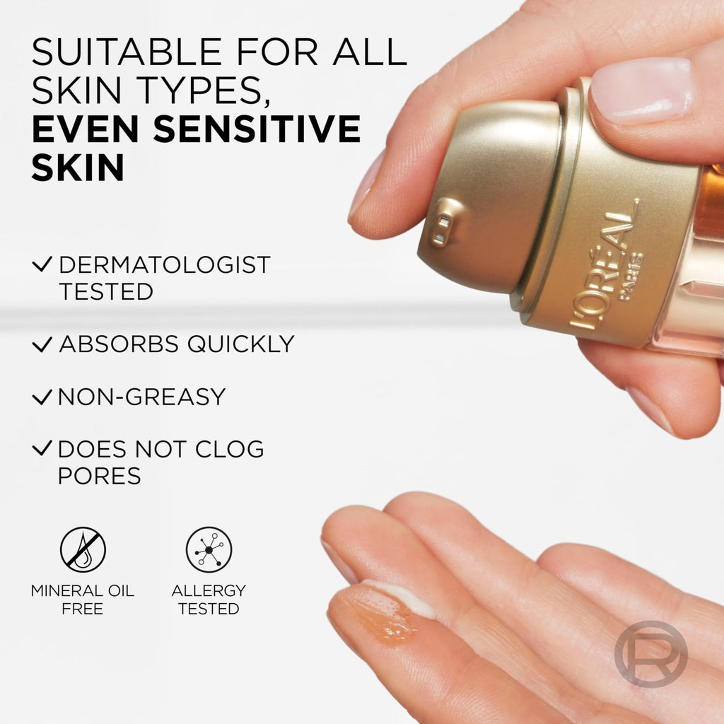 L'Oreal Paris Age Perfect Serum Le Duo, Brightening, Firming and Anti-Aging Serum for Face with Collagen Peptide - FENGGESTORE20