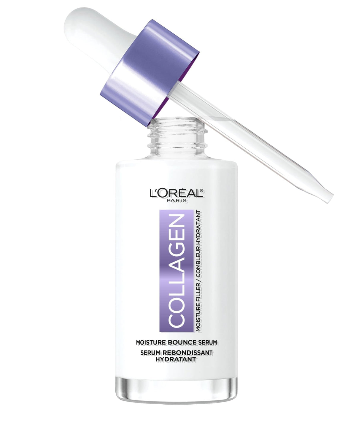 L'Oreal Paris Collagen Moisture Filler Moisture Bounce Face Serum, Glow Serum with Collagen, Glycerin, and Squalane for Bouncy - FENGGESTORE20