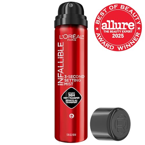 L'Oreal Paris Infallible 3-Second Setting Spray Mist, Microfine Mist for up to 36HR Wear - FENGGESTORE20