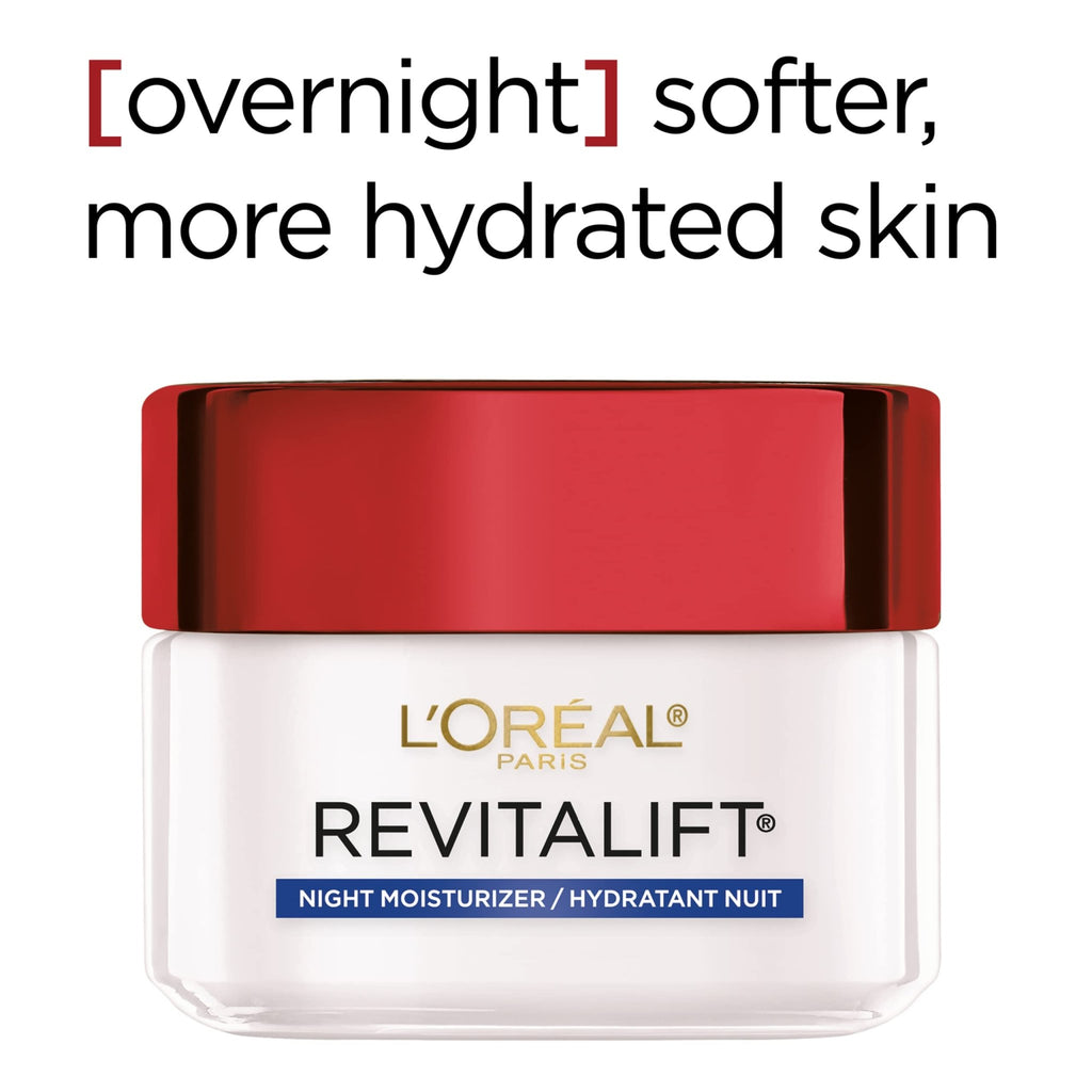 L'Oreal Paris Revitalift Anti-Wrinkle and Firming Face Night Cream, Pro Retinol 1.7 oz - FENGGESTORE20