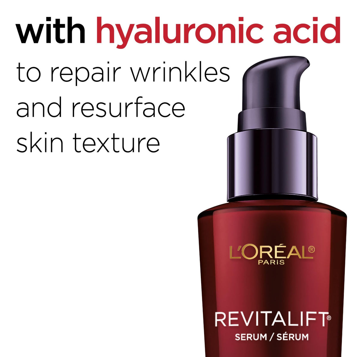 L'Oreal Paris Revitalift Triple Power Anti-Aging Concentrated Face Serum, Hyaluronic Acid and Pro-Xylane, Reduces Wrinkles 1 oz - FENGGESTORE20