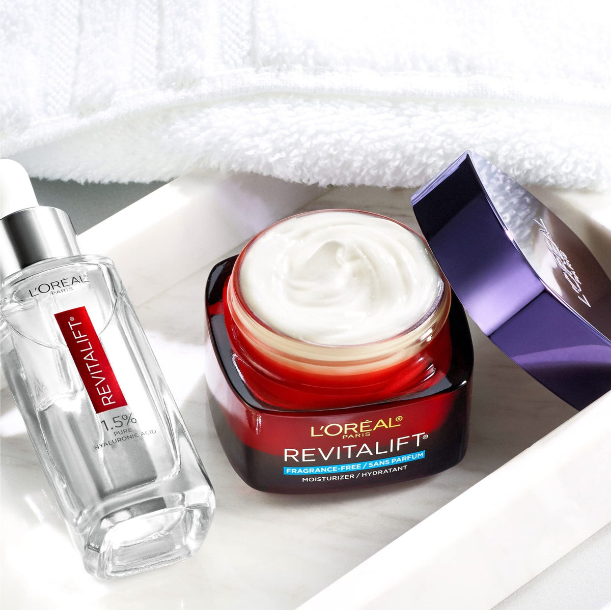 L'Oreal Paris Revitalift Triple Power Anti-Aging Face Moisturizer, Pro Retinol, Hyaluronic Acid & Vitamin C, Reduce Wrinkles 2.55 Oz - FENGGESTORE20
