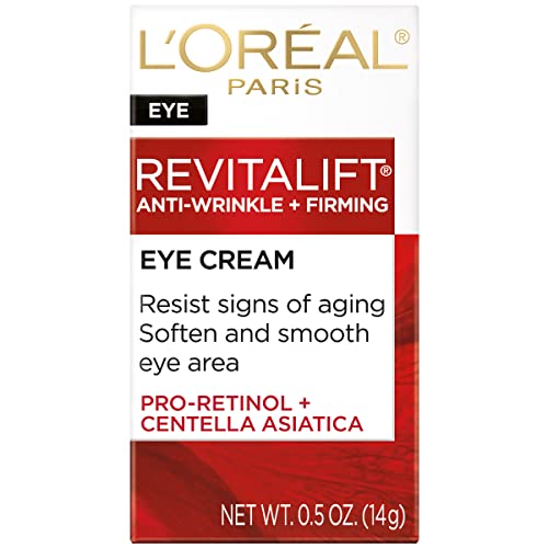 L'Oreal Paris Skincare Revitalift Anti-Wrinkle and Firming Eye Cream with Pro Retinol, Treatment to Reduce Dark Circles, Fragrance Free, 0.5 oz. - FENGGESTORE20