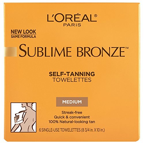 L'Oreal Paris Sublime Bronze Self Tanning Towelettes, Streak-Free, Natural Looking Tan, 6 ct - FENGGESTORE20