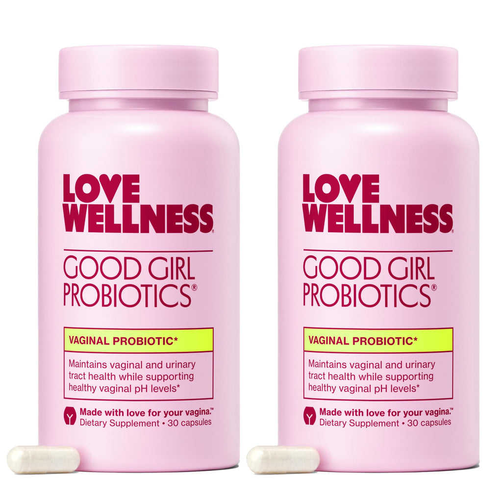 Love Wellness Good Girl Probiotics | Women’s Vaginal Health & pH Balance Supplement | 9-Strain Probiotic for Urinary Tract, Yeast, Odor & Immune Support | Gluten-Free (60-Day Supply) - FENGGESTORE20